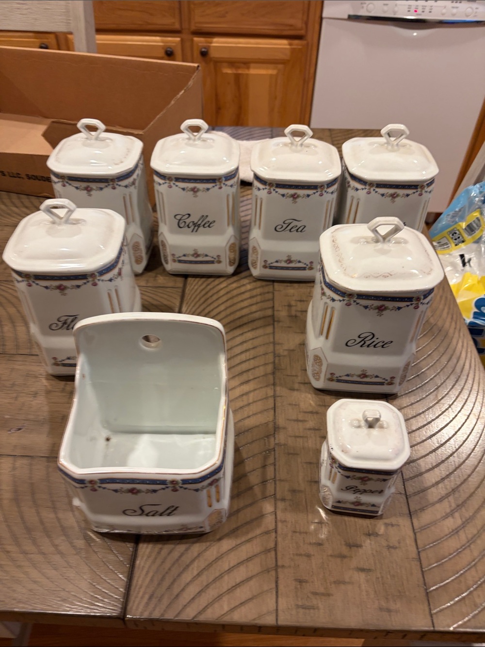 Vintage Floral Kitchen Canister Set